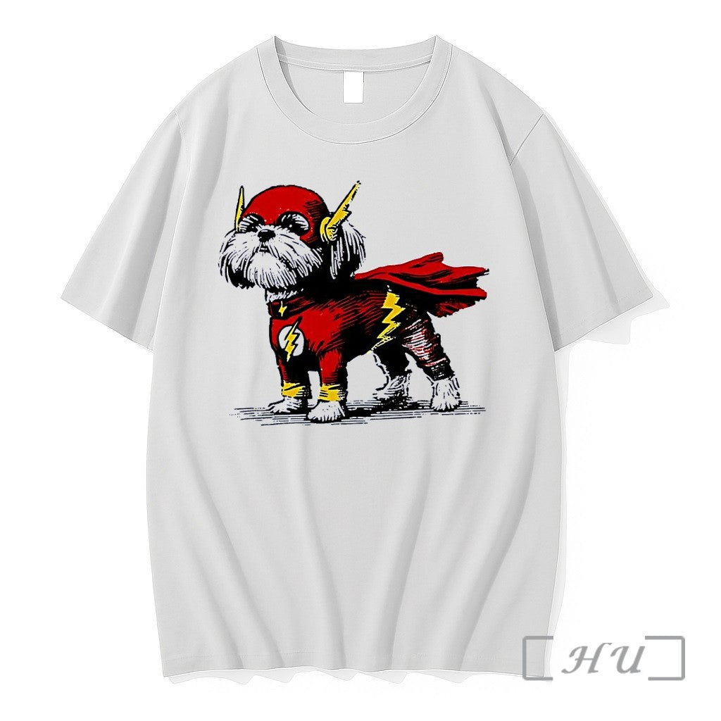 Officials Shih Tzu Dog The Flash Superhero White Unisex T-shirt, Sweatshirt, Hoodie, Long Sleeve Tee - T-Shirt, Sweatshirt, Hoodie