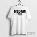 Officials Shutdown 2025 American Flag T Shirt Unisex T-shirt, Sweatshirt, Hoodie, Long Sleeve Tee - T-Shirt, Sweatshirt, Hoodie