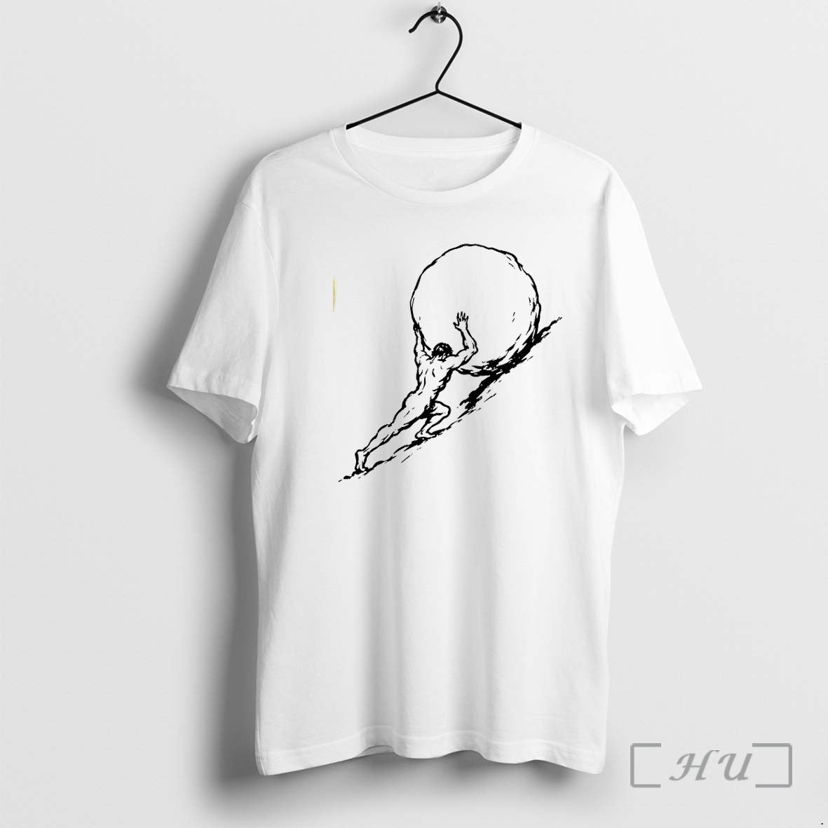 Officials Sisyphus Pushing Boulder Sketch Premium T Shirts Sweater Hoodie Jpg Unisex T-shirt, Sweatshirt, Hoodie, Long Sleeve Tee - T-Shirt, Sweatshirt, Hoodie
