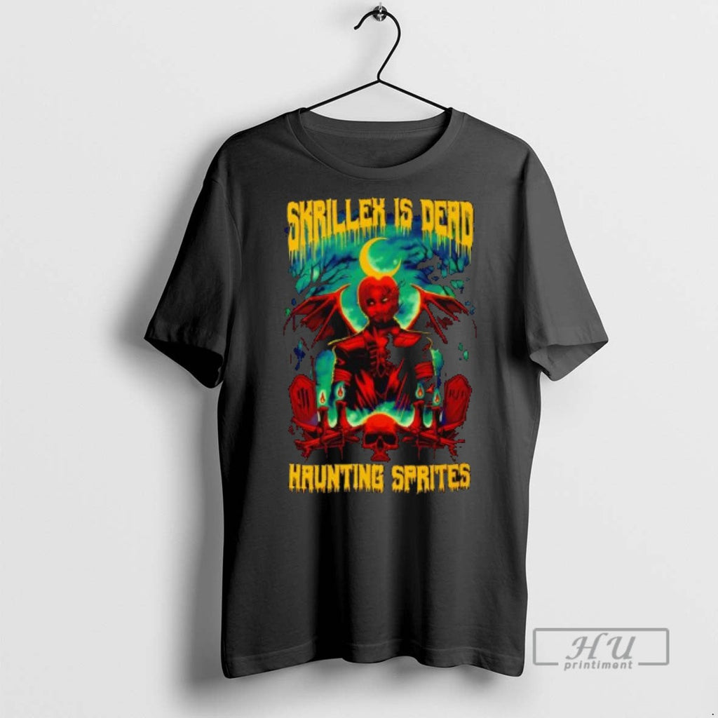 Officials Skriller Is Dead Haunting Sprites Halloween 2025 T Shirt Unisex T-shirt, Sweatshirt, Hoodie, Long Sleeve Tee - T-Shirt, Sweatshirt, Hoodie