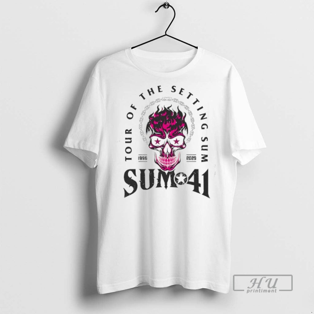 Officials Skull Sum 41 Tour Of The Setting Sum 1996 2025 T Shirt Unisex T-shirt, Sweatshirt, Hoodie, Long Sleeve Tee - T-Shirt, Sweatshirt, Hoodie