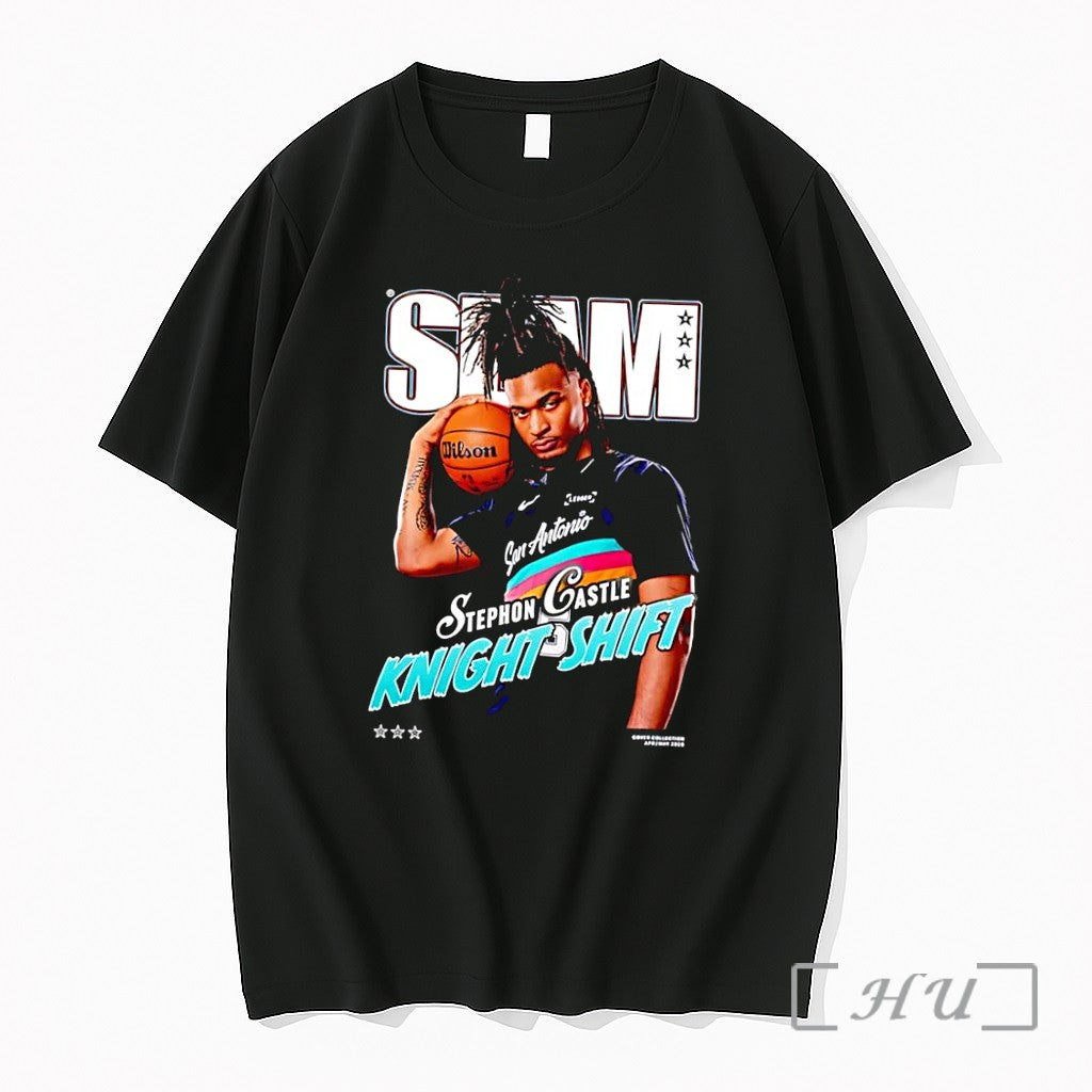 Officials Slam Magazine Stephon Castle Knight Shift San Antonio Spurs Black Premium T Shirts Sweater - T-Shirt, Sweatshirt, Hoodie