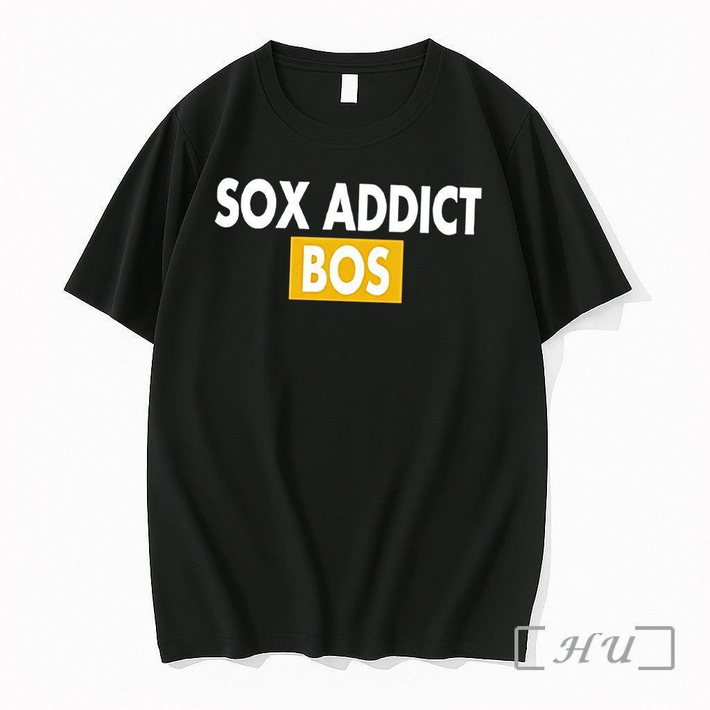 Officials Sox Addict Bos Text Tee Premium T Shirts Sweater Hoodie Jpg Unisex T-shirt, Sweatshirt, Hoodie, Long Sleeve Tee - T-Shirt, Sweatshirt, Hoodie