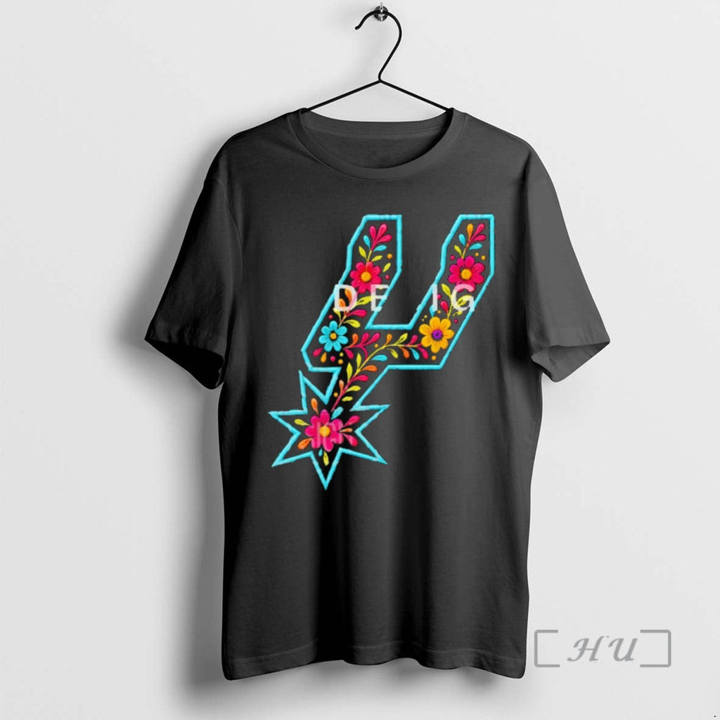 Officials Spurs Logo Floral San Antonio Spurs Basketball Nba 2026 Unisex T-shirt, Sweatshirt, Hoodie, Long Sleeve Tee - T-Shirt, Sweatshirt, Hoodie