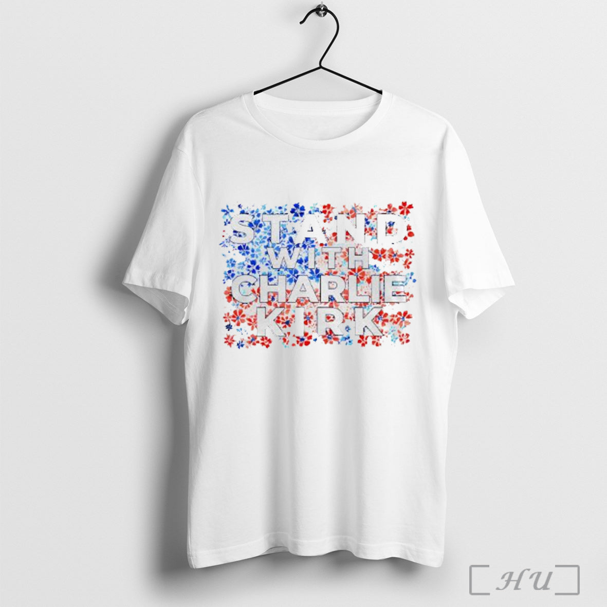 Officials Stand With Charlie Kirk Floral T Shirt Unisex T-shirt, Sweatshirt, Hoodie, Long Sleeve Tee - T-Shirt, Sweatshirt, Hoodie