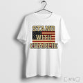 Officials Stand With Charlie Kirk American Flag T Shirt Unisex T-shirt, Sweatshirt, Hoodie, Long Sleeve Tee - T-Shirt, Sweatshirt, Hoodie