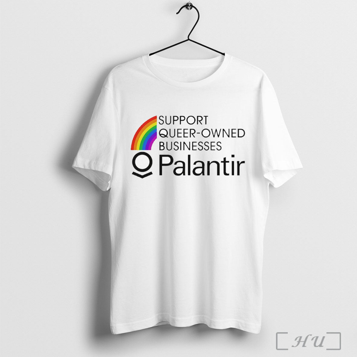 Officials Support Queer Owned Businesses Palantir Rainbow T Shirt Unisex T-shirt, Sweatshirt, Hoodie, Long Sleeve Tee - T-Shirt, Sweatshirt, Hoodie