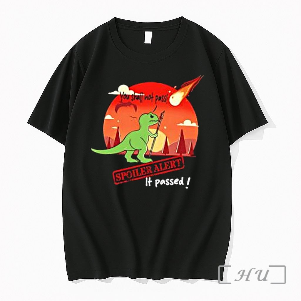 Officials T Rex You Shall Not Pass Funny Spoiler Alert Meteor Premium T Shirts Sweater Unisex T-shirt, Sweatshirt, Hoodie, Long Sleeve Tee - T-Shirt, Sweatshirt, Hoodie