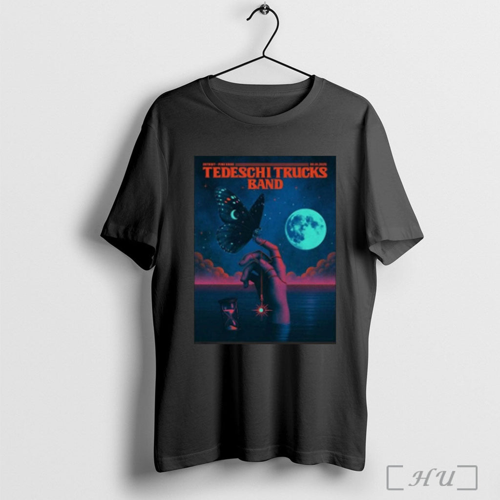 Officials Tedeschi Trucks Band Detroit Michigan 2025 Venue Poster At Pine Knob On September 10 - T-Shirt, Sweatshirt, Hoodie