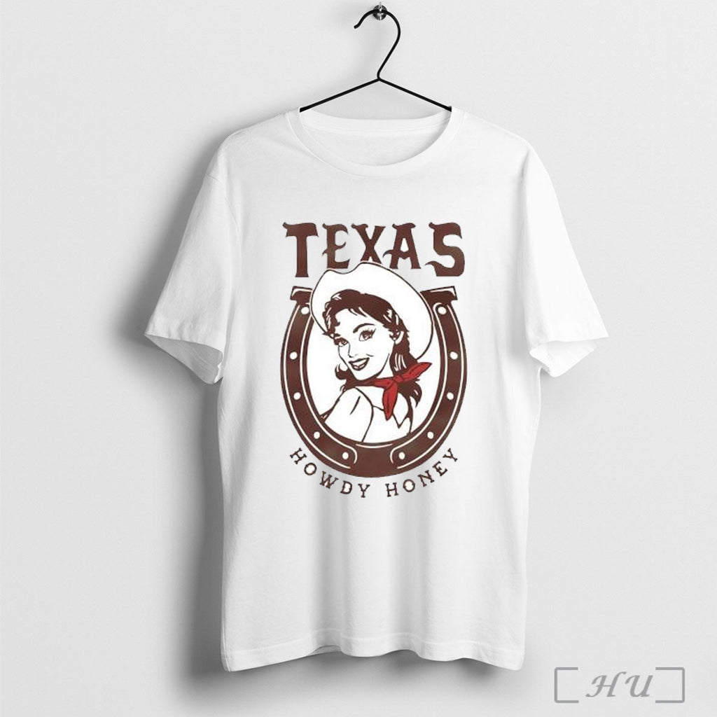 Officials Texas Howdy Honey Pin Up Cowgirl Horseshoe T Shirt Unisex T-shirt, Sweatshirt, Hoodie, Long Sleeve Tee - T-Shirt, Sweatshirt, Hoodie