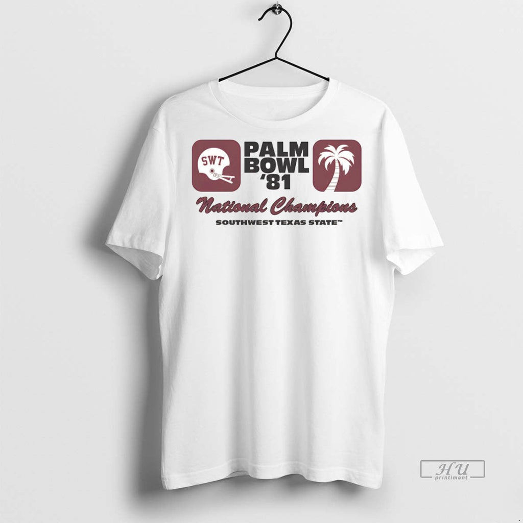 Officials Texas State Palm Bowl 1981 National Championship Ringer Shirt Sweater Unisex T-shirt, Sweatshirt, Hoodie, Long Sleeve Tee - T-Shirt, Sweatshirt, Hoodie