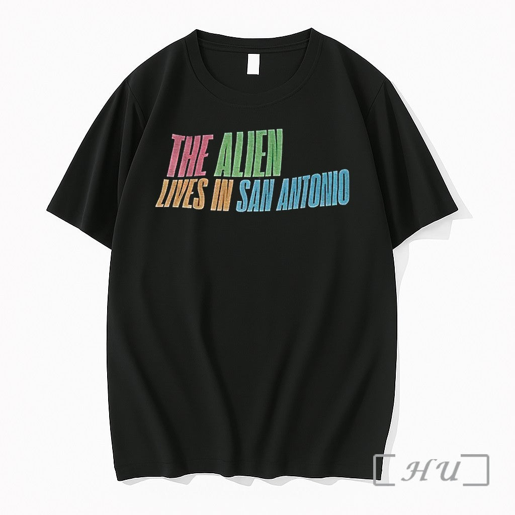 Officials The Alien Lives In San Antonio Spurs Basketball Vintage Unisex T-shirt, Sweatshirt, Hoodie, Long Sleeve Tee - T-Shirt, Sweatshirt, Hoodie