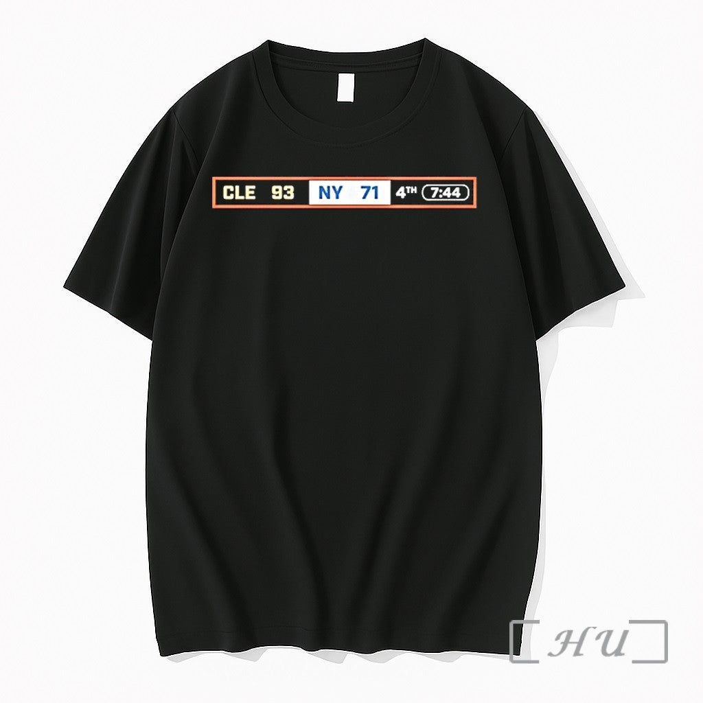 Officials The Comeback Scorebug Cleveland 93 New York 71 Unisex T-shirt, Sweatshirt, Hoodie, Long Sleeve Tee - T-Shirt, Sweatshirt, Hoodie