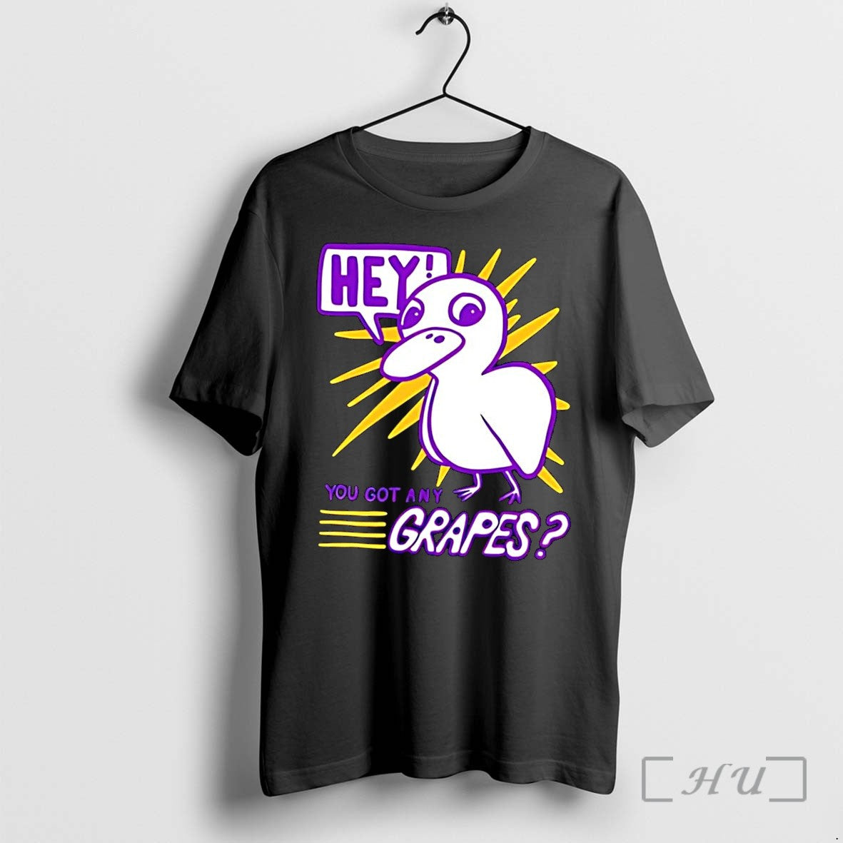 Officials The Duck Song Hey You Got Any Grapes Black Unisex T-shirt, Sweatshirt, Hoodie, Long Sleeve Tee - T-Shirt, Sweatshirt, Hoodie