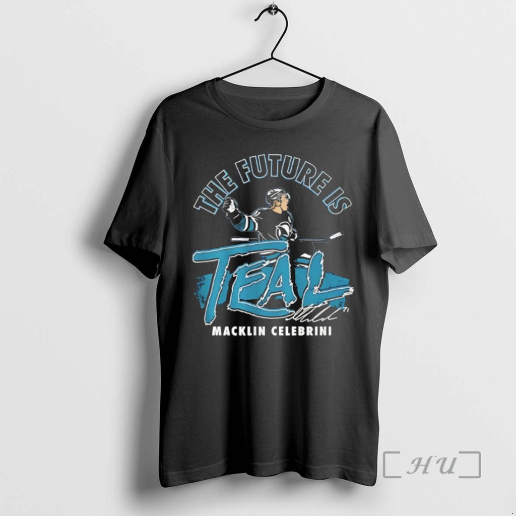 Officials Future Is Teal Macklin Celebrini San Jose Sharks Signature T-Shirts, Hoodie, Sweatshirt - T-Shirt, Sweatshirt, Hoodie
