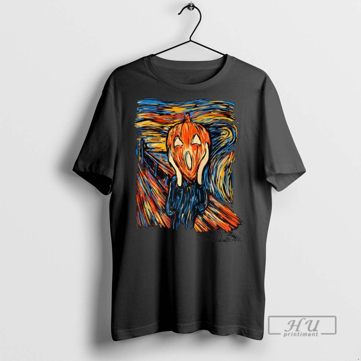 Officials The Halloscream The Scream Pumpkin Halloween T Shirt Unisex T-shirt, Sweatshirt, Hoodie, Long Sleeve Tee - T-Shirt, Sweatshirt, Hoodie