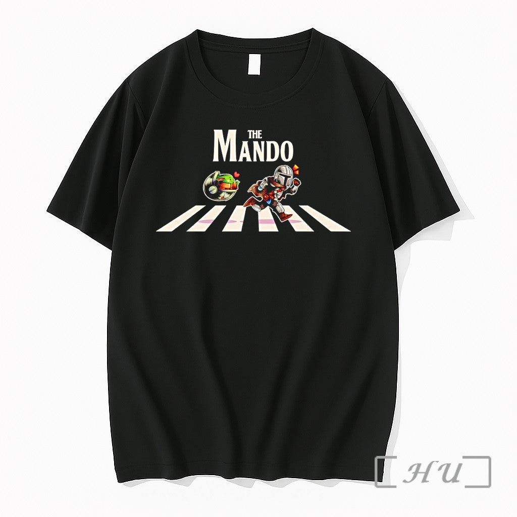 Officials The Mando Mandalorian Grogu And Din Djarin Crossing Abbey Road Premium T Shirts Sweater - T-Shirt, Sweatshirt, Hoodie
