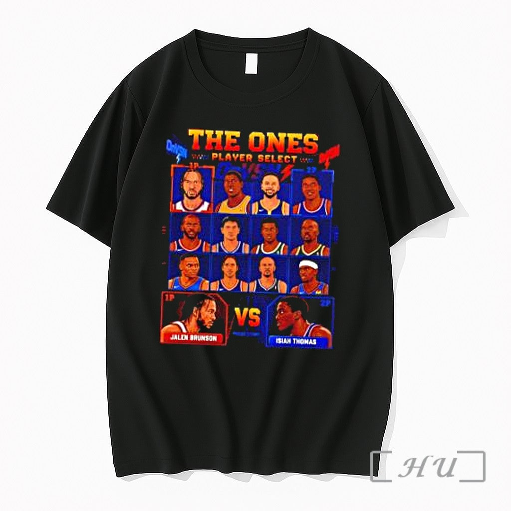 Officials The Ones Player Select Jalen Brunson Vs Isiah Thomas Unisex T-shirt, Sweatshirt, Hoodie, Long Sleeve Tee - T-Shirt, Sweatshirt, Hoodie
