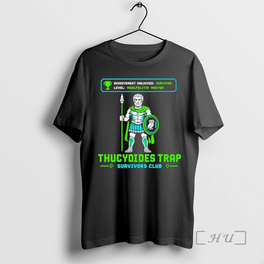 Officials Thucydides Trap Survivors Club Achievement Unlock Survivor Pixel Art Unisex T-shirt, Sweatshirt, Hoodie, Long Sleeve Tee - T-Shirt, Sweatshirt, Hoodie