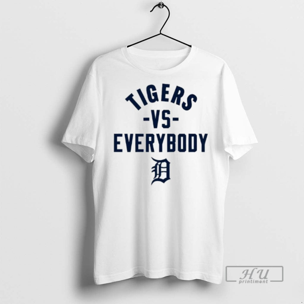 Officials Tigers Vs Everyboody Detroit Tigers Logo T Shirt Unisex T-shirt, Sweatshirt, Hoodie, Long Sleeve Tee - T-Shirt, Sweatshirt, Hoodie