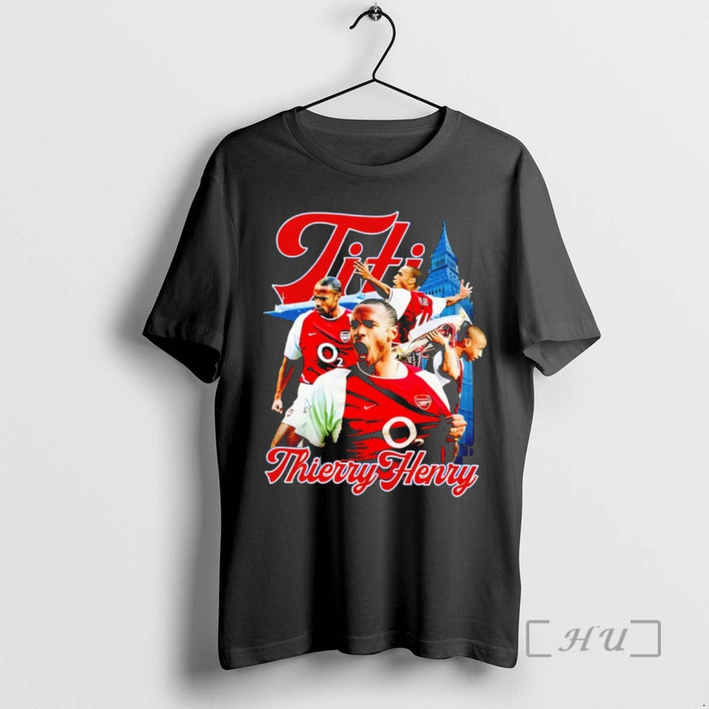 Officials Titi Thierry Henry Arsenal Fc Graphic Vintage Unisex T-shirt, Sweatshirt, Hoodie, Long Sleeve Tee - T-Shirt, Sweatshirt, Hoodie