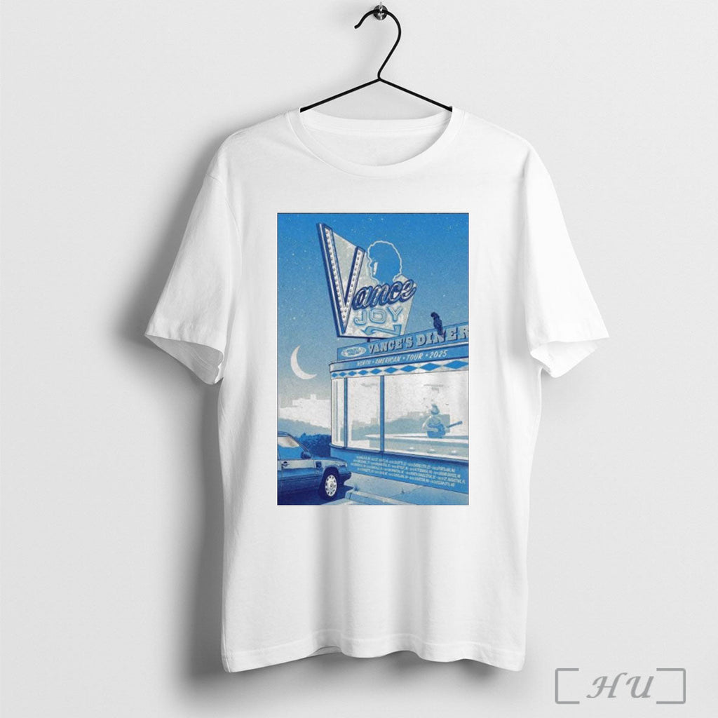 Officials Top Vance Joy Poster North American Tour 2025 T Shirt Unisex T-shirt, Sweatshirt, Hoodie, Long Sleeve Tee - T-Shirt, Sweatshirt, Hoodie