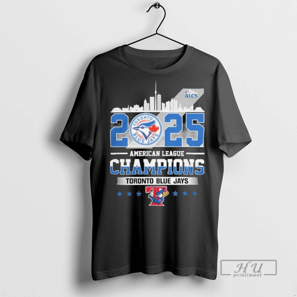 Officials Toronto Blue Jays 2025 American League Champions Skyline T Shirt Unisex T-shirt, Sweatshirt, Hoodie, Long Sleeve Tee - T-Shirt, Sweatshirt, Hoodie