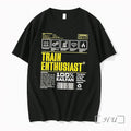 Officials Train Enthusiast 100 Railfan Shipping Label Black Unisex T-shirt, Sweatshirt, Hoodie, Long Sleeve Tee - T-Shirt, Sweatshirt, Hoodie