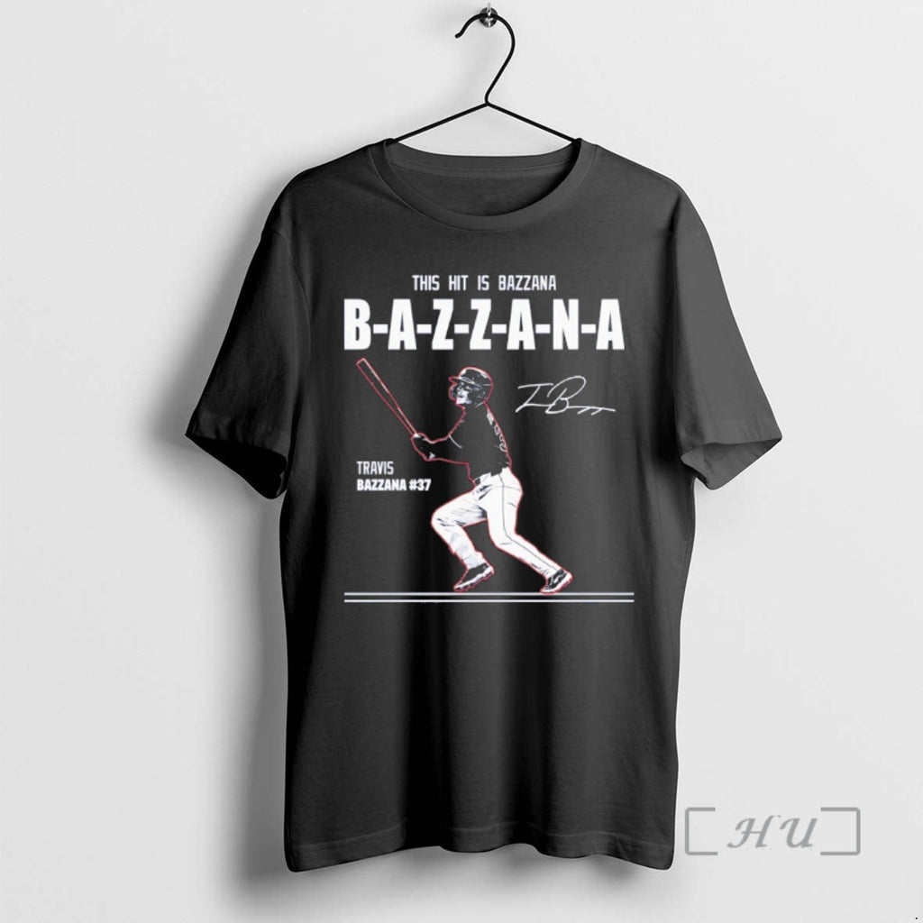 Officials Travis Bazzana 37 Cleveland Baseball This Hit Is Bazzana Signature Premium T Shirts Sweater - T-Shirt, Sweatshirt, Hoodie