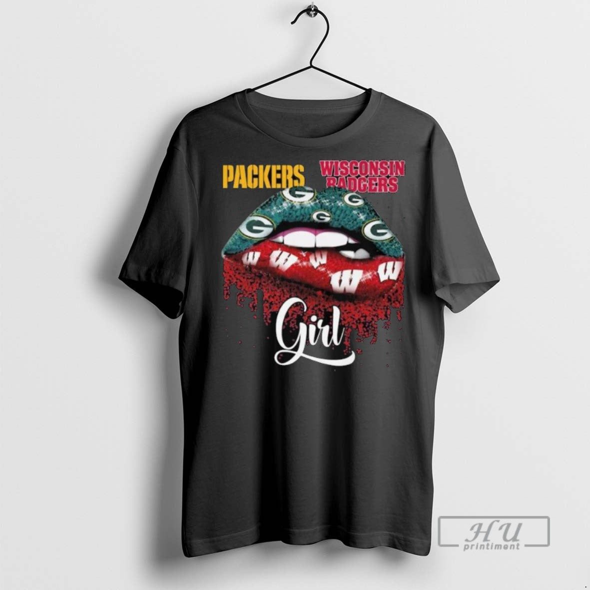 Officials Trending Green Bay Packers X Wisconsin Badgers Girl Lips 2025 Long Sleve Unisex T-shirt, Sweatshirt, Hoodie, Long Sleeve Tee - T-Shirt, Sweatshirt, Hoodie