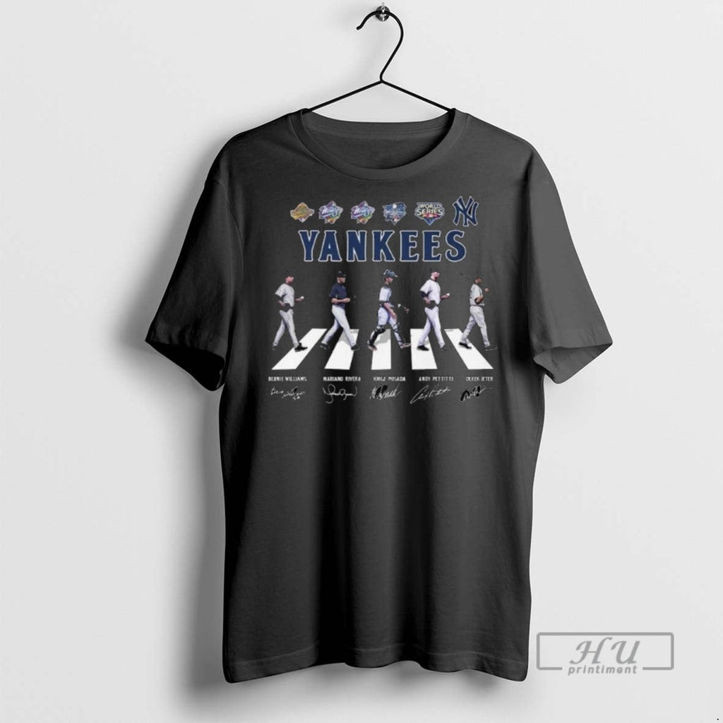 Officials Trending New York Yankees Abbey Road Singatures 2025 Long Sleve T Shirt Unisex T-shirt, Sweatshirt, Hoodie, Long Sleeve Tee - T-Shirt, Sweatshirt, Hoodie