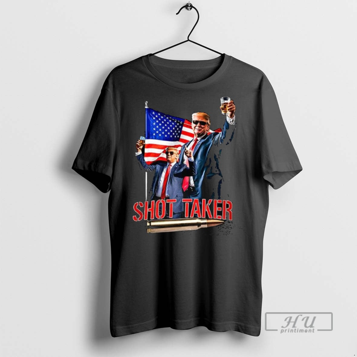Officials Trump Shot Taker Patriotic T Shirt Unisex T-shirt, Sweatshirt, Hoodie, Long Sleeve Tee - T-Shirt, Sweatshirt, Hoodie