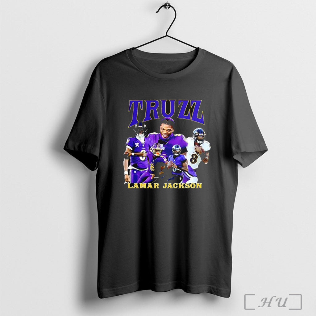Officials Truzz Lamar Jackson Baltimore Ravens T Shirt Unisex T-shirt, Sweatshirt, Hoodie, Long Sleeve Tee - T-Shirt, Sweatshirt, Hoodie