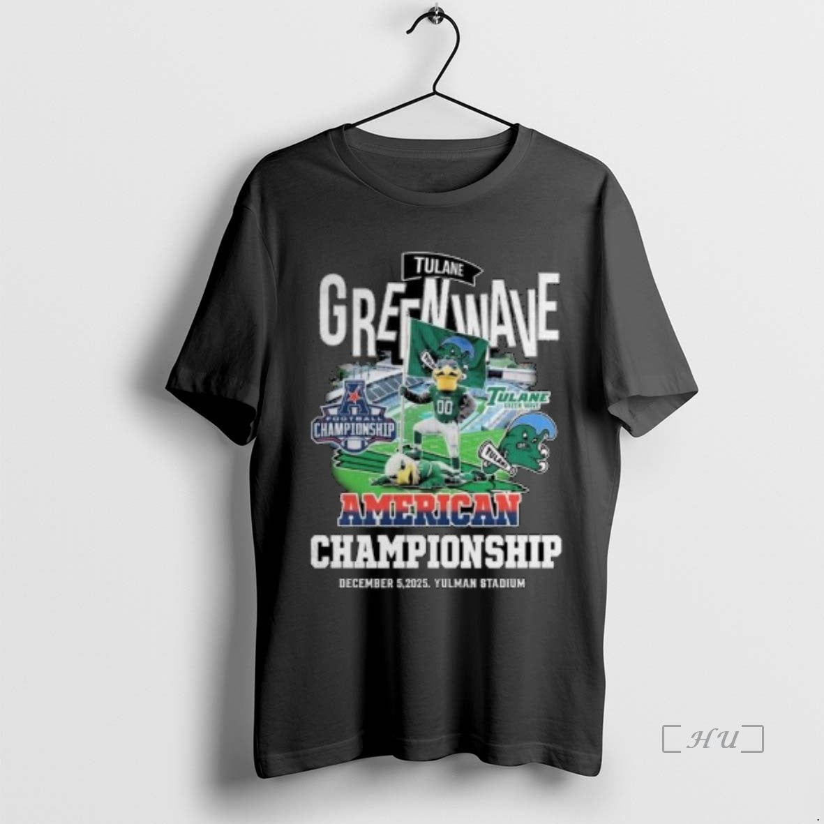 Officials Tulane Green Wave American Championship December 5 2025 Yulman Stadium Circle Black T-Shirts, Hoodie, Sweatshirt - T-Shirt, Sweatshirt, Hoodie