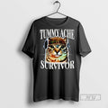 Officials Tummy Ache Survivor Cat Meme T Shirts Unisex T-shirt, Sweatshirt, Hoodie, Long Sleeve Tee - T-Shirt, Sweatshirt, Hoodie