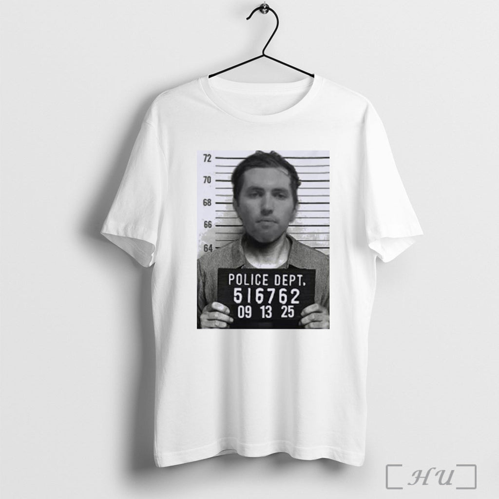 Officials Tyler Robinson Mugshot Charlie Kirk Assassination T Shirt Unisex T-shirt, Sweatshirt, Hoodie, Long Sleeve Tee - T-Shirt, Sweatshirt, Hoodie
