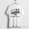 Officials Uefa Europa League Champions 2026 Aston Villa Logo Tee Unisex T-shirt, Sweatshirt, Hoodie, Long Sleeve Tee - T-Shirt, Sweatshirt, Hoodie