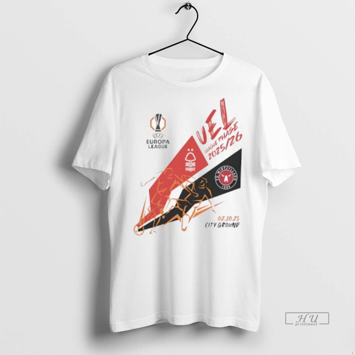 Officials Uel League Phase 2025 2026 Nottingham Forest Vs Fc Midtjylland Logo Shirt Sweater - T-Shirt, Sweatshirt, Hoodie