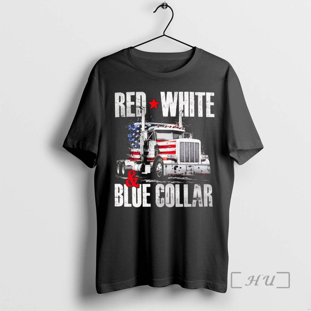 Officials Us Flag Red White Blue Collar Truck T-Shirts, Hoodie, Sweatshirt - T-Shirt, Sweatshirt, Hoodie