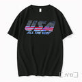 Officials Usa All The Way American Flag Stars Stripes Black Unisex T-shirt, Sweatshirt, Hoodie, Long Sleeve Tee - T-Shirt, Sweatshirt, Hoodie