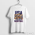 Officials Usa Basketball Usa Paris 2024 Cartoon T Shirt Unisex T-shirt, Sweatshirt, Hoodie, Long Sleeve Tee - T-Shirt, Sweatshirt, Hoodie