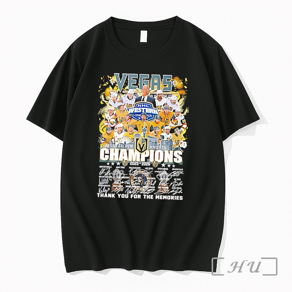 Officials Vegas Golden Knights 2025 2026 Thank You For The Memories Tee Premium T Shirts Unisex T-shirt, Sweatshirt, Hoodie, Long Sleeve Tee - T-Shirt, Sweatshirt, Hoodie