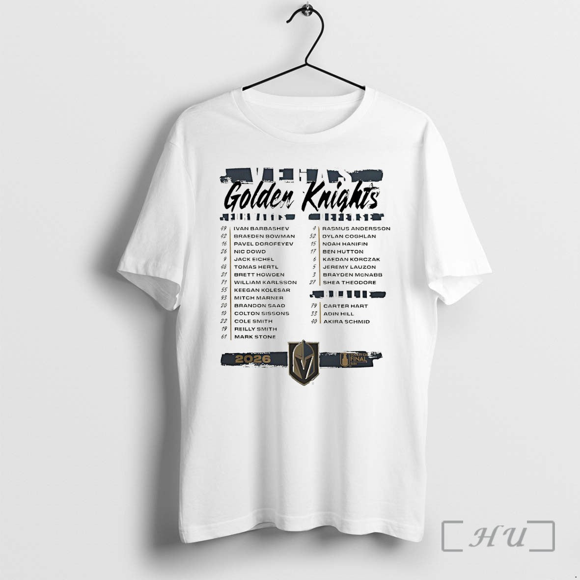 Officials Vegas Golden Knights 2026 Stanley Cup Final Roster Unisex T-shirt, Sweatshirt, Hoodie, Long Sleeve Tee - T-Shirt, Sweatshirt, Hoodie