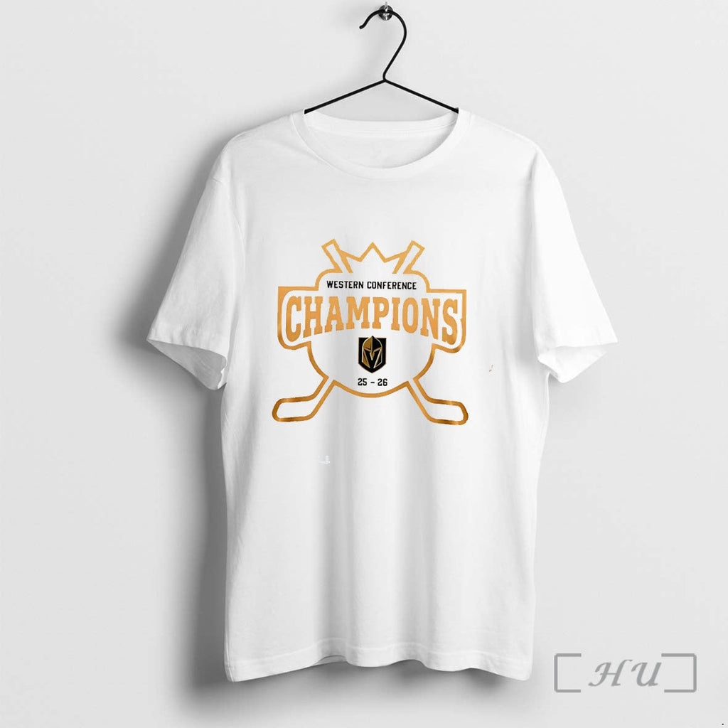 Officials Vegas Golden Knights Western Conference Champions 25%ce%b3co26 Hockey Tee Unisex T-shirt, Sweatshirt, Hoodie, Long Sleeve Tee - T-Shirt, Sweatshirt, Hoodie