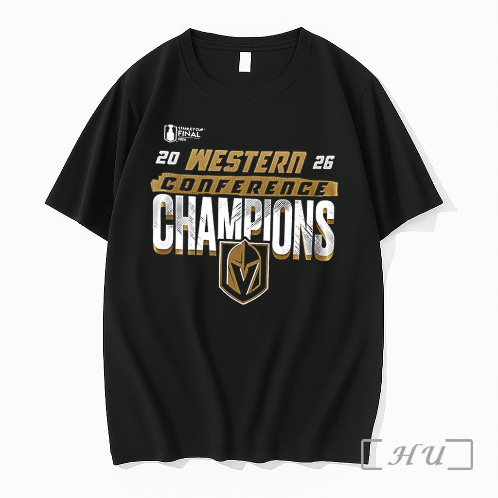 Officials Vegas Golden Knights Western Conference Champions 25%ce%b3co26 Unisex T-shirt, Sweatshirt, Hoodie, Long Sleeve Tee - T-Shirt, Sweatshirt, Hoodie