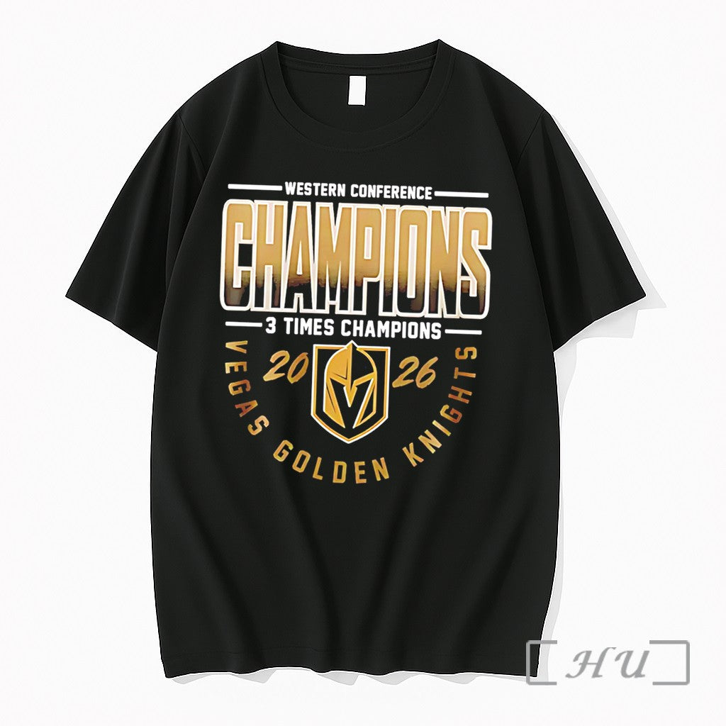 Officials Vegas Golden Knights Western Conference Champions 3 Times Champions Tee Premium T Shirts Sweater - T-Shirt, Sweatshirt, Hoodie