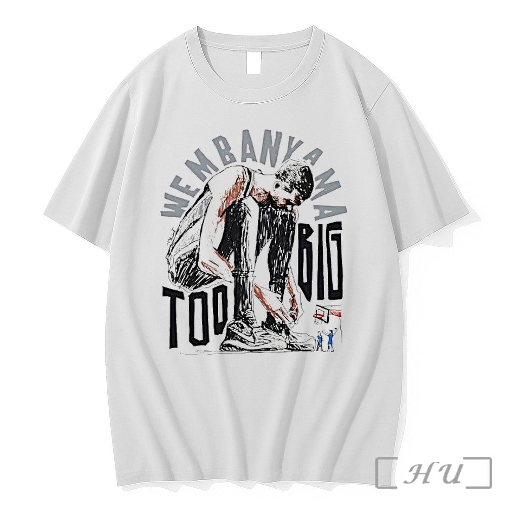 Officials Victor Wembanyama San Antonio Spurs Basketball Too Big Art Cartoon 1 Premium T Shirts - T-Shirt, Sweatshirt, Hoodie