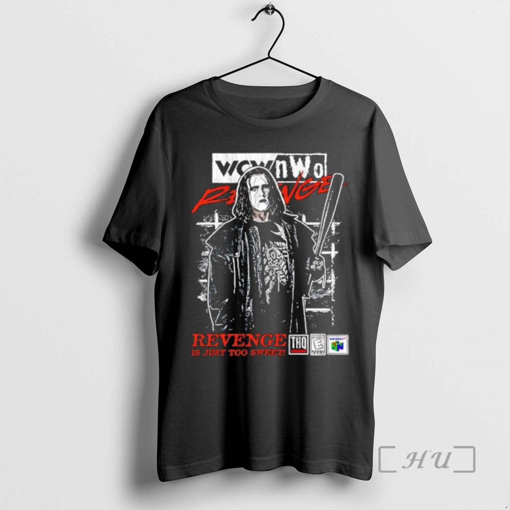 Officials Wcw Nwo Revenge Is Just Too Sweet N64 Legendary Wrestler Sting Premium T Shirts Unisex T-shirt, Sweatshirt, Hoodie, Long Sleeve Tee - T-Shirt, Sweatshirt, Hoodie