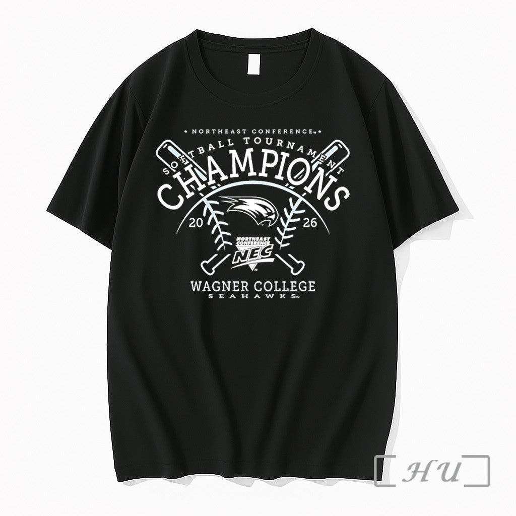 Officials Wagner College Seahawks 2026 Northeast Conference Softball Tournament Champions Unisex T-shirt, Sweatshirt, Hoodie, Long Sleeve Tee - T-Shirt, Sweatshirt, Hoodie
