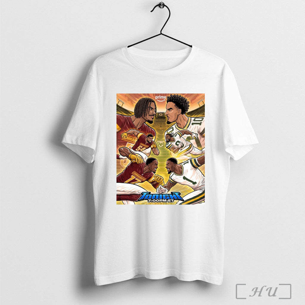 Officials Washington Commanders Vs Green Bay Packers Thursday Night Football Lambeau Field Painting Poster - T-Shirt, Sweatshirt, Hoodie